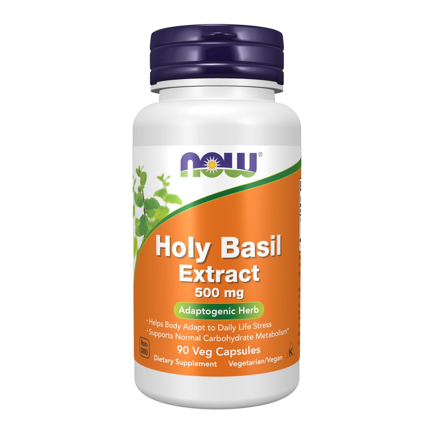NOW Foods Holy Basil Extract 500 mg - 90 Veg Caps | Adaptogenic Tulsi Supplement