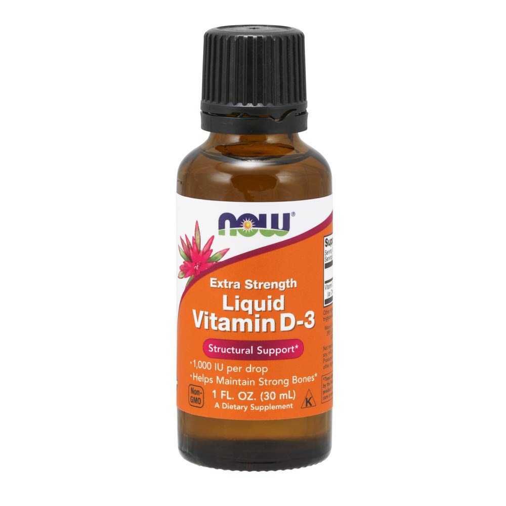NOW Foods Liquid Vitamin D3 Extra Strength 1000 IU - 1 fl oz
