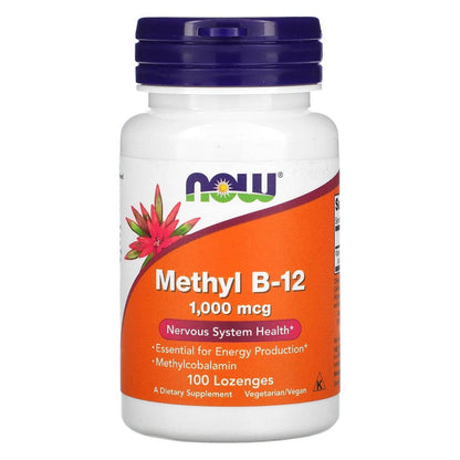 NOW Foods Methyl B-12 1000mcg – 200 Lozenges (2 Packs)