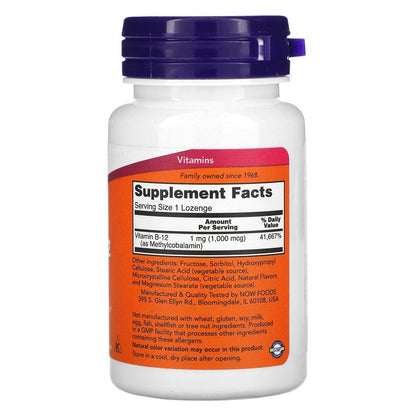 NOW Foods Methyl B-12 1000mcg – 200 Lozenges (2 Packs)