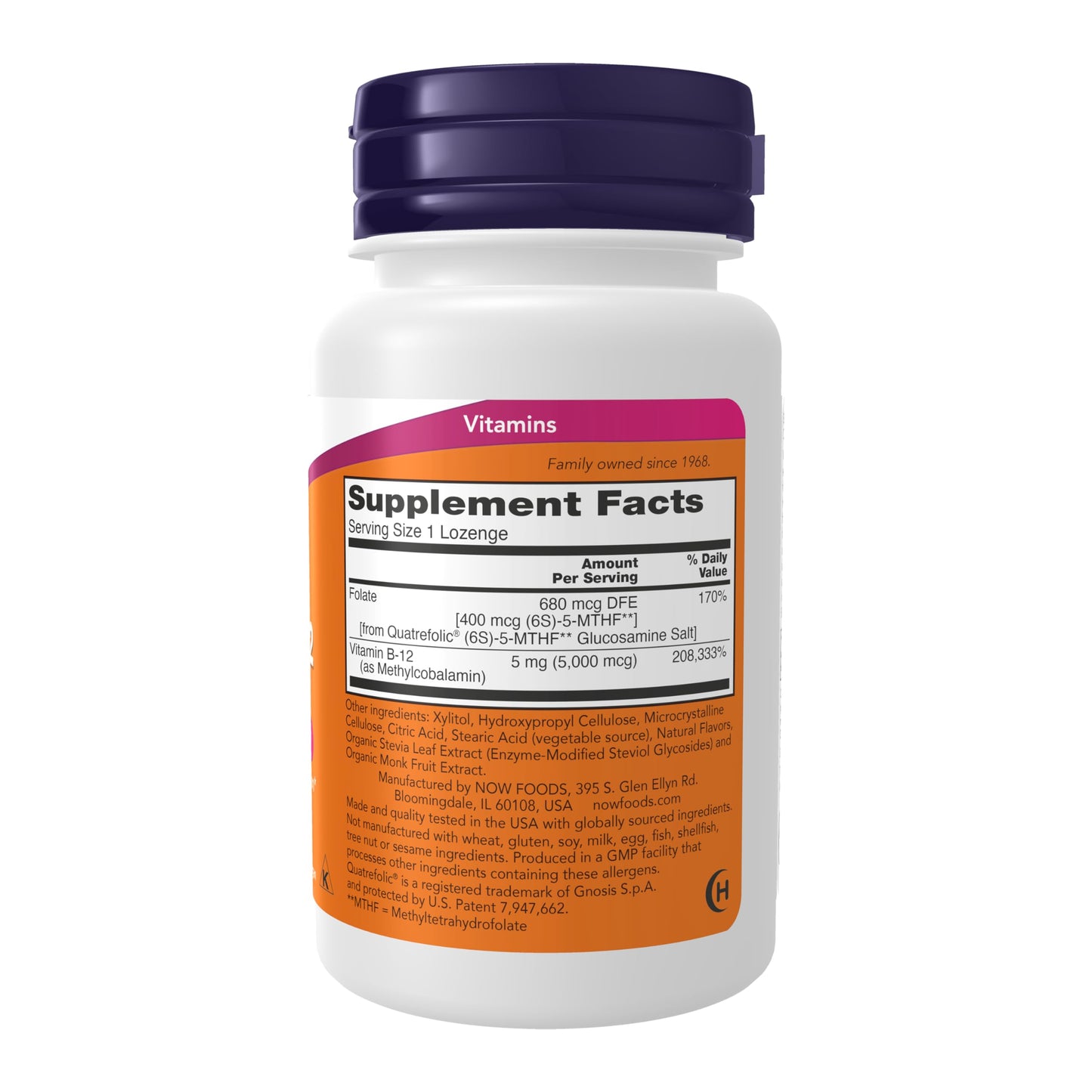 NOW Foods Methyl B-12 (Methylcobalamin) 5,000 mcg – Nervous System Health*, 60 Lozenges