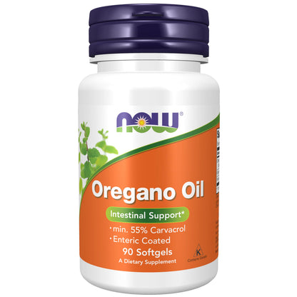 NOW Foods Oregano Oil with Ginger & Fennel – Enteric Coated, 90 Softgels