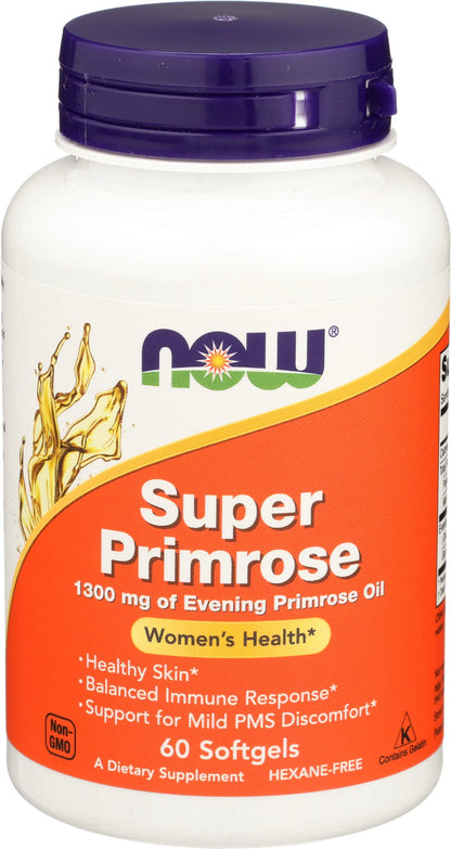 Now Foods Super Primrose 1300mg - 60 Gels | GLA Omega-6