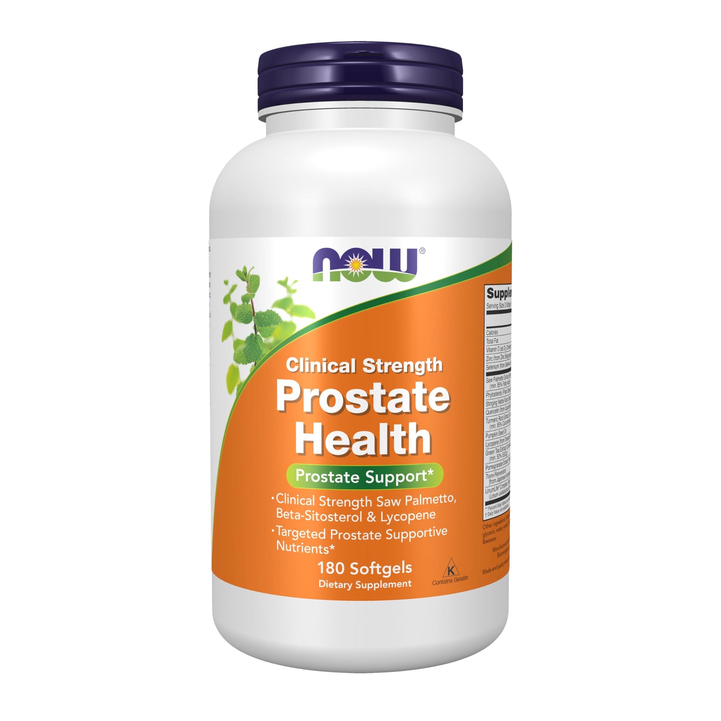 NOW Foods Clinical Strength Prostate Health - Saw Palmetto, Beta-Sitosterol & Lycopene, 180 Softgels