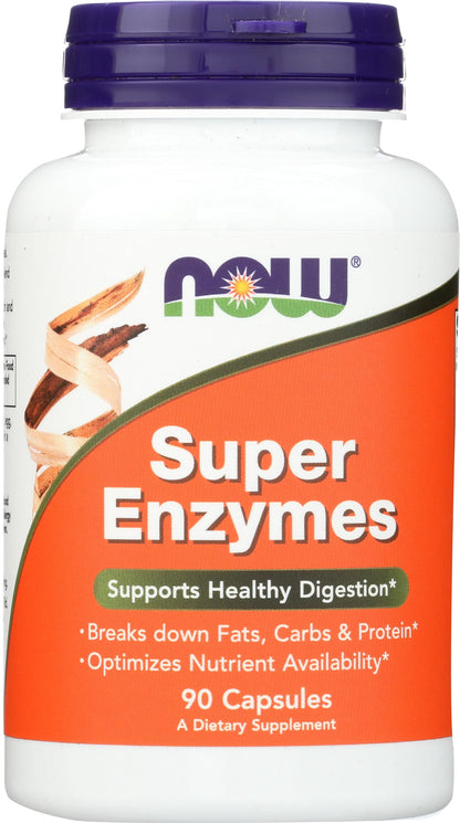 NOW Foods Super Enzymes - 90 Capsules | Digestive Enzyme Supplement