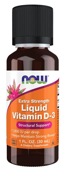 NOW Foods Liquid Vitamin D3 Extra Strength 1000 IU - 1 fl oz