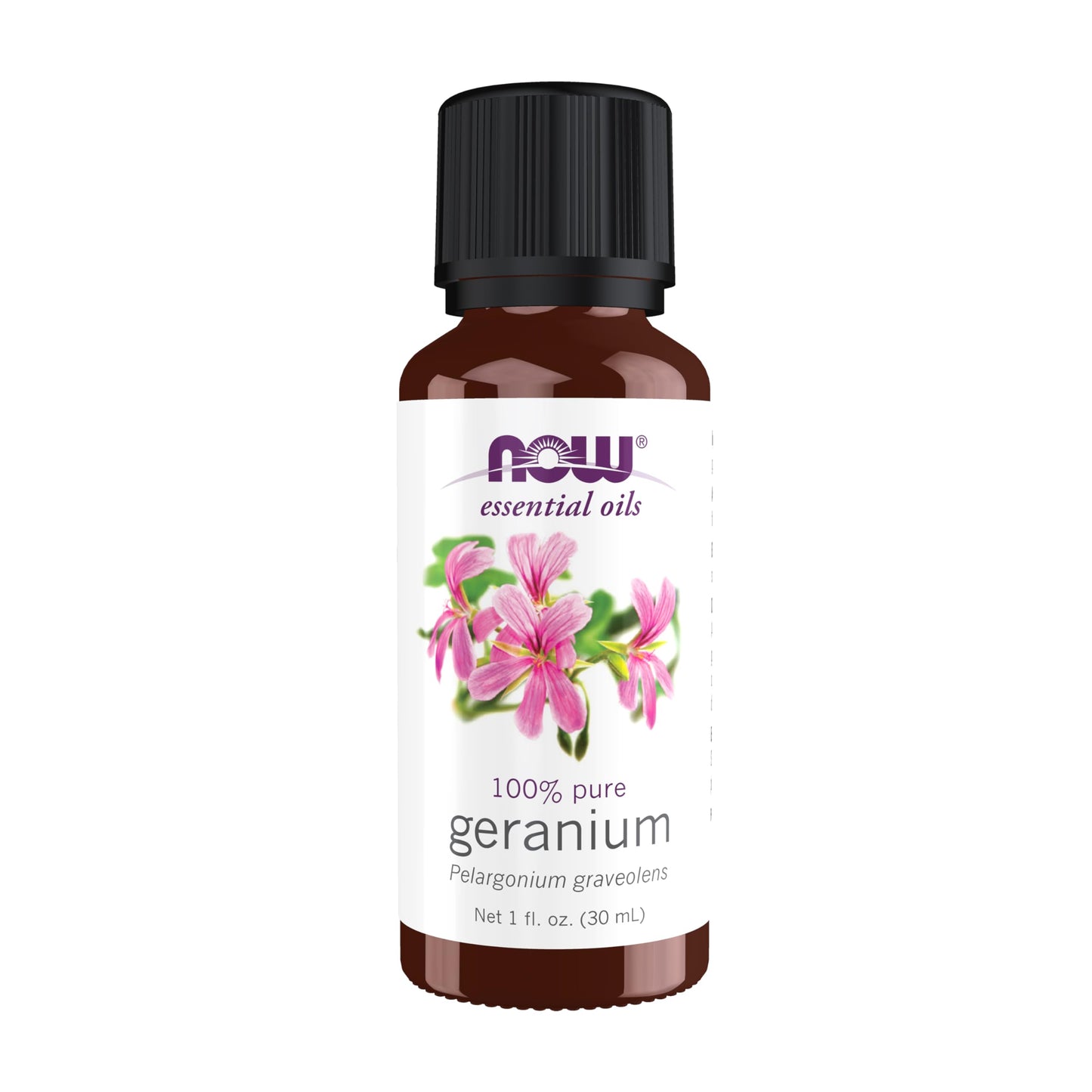 NOW Geranium Essential Oil – 100% Pure, Steam Distilled, 1 oz