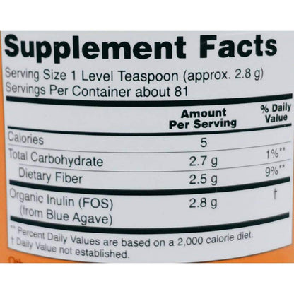 NOW Inulin Prebiotic Fos, 8-Ounces (Pack of 2) | Prebiotic Fiber Supplement