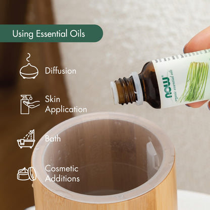 NOW Essential Oils Organic Lemongrass Oil – Pure Steam-Distilled, 1 oz