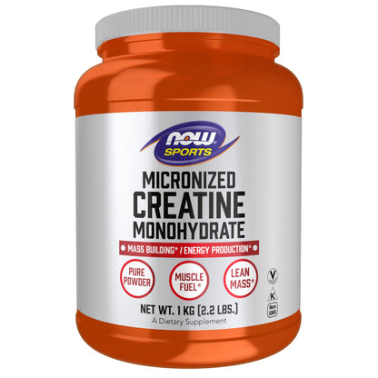 NOW Sports Micronized Creatine Powder – 500 g (1 kg) for Mass Building & Energy Production | NOW Foods