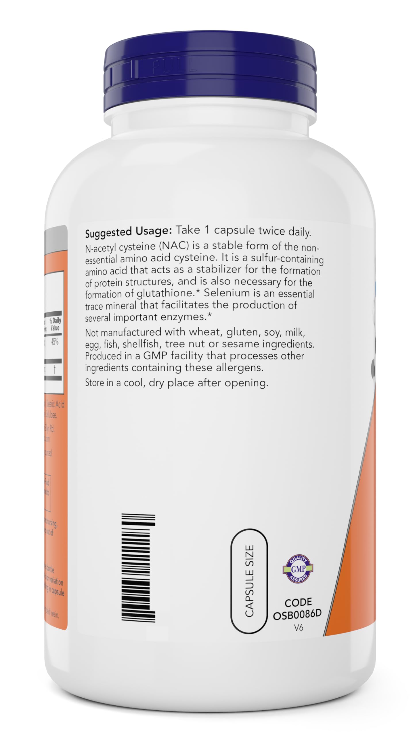 NOW Foods NAC 600 mg with Selenium - 400 Capsules | N-Acetyl Cysteine Supplement
