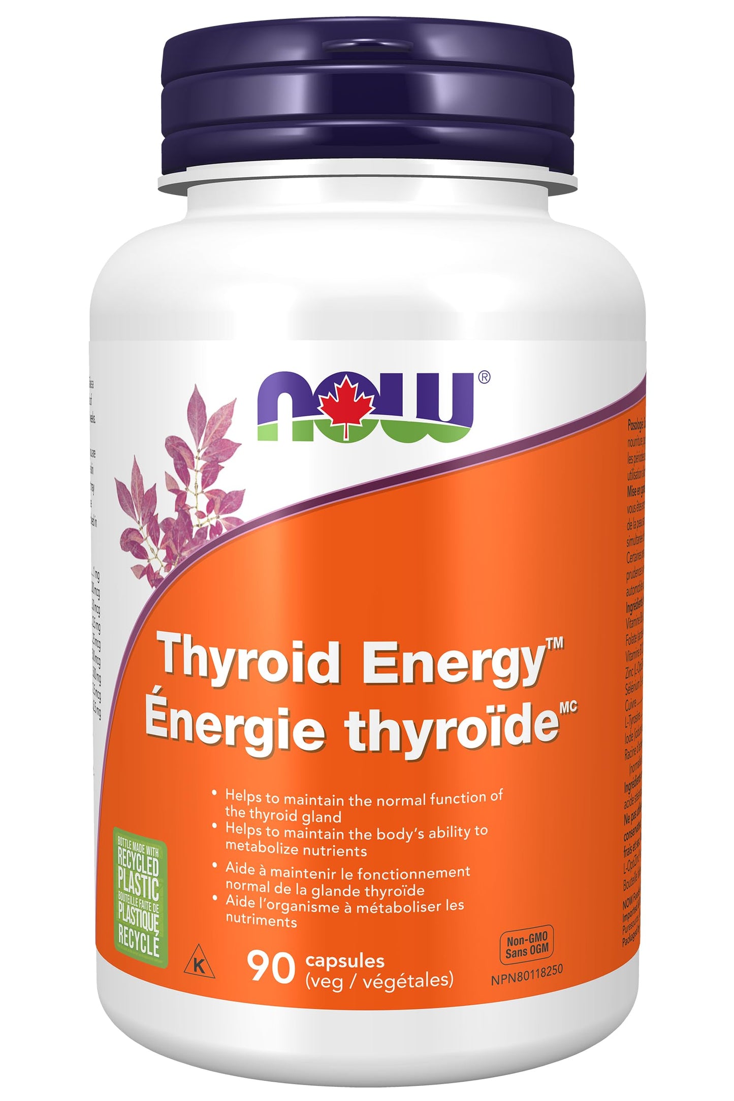 NOW Foods Thyroid Energy™ – Iodine & Tyrosine Plus Selenium, Zinc & Copper | 90 Veg Capsules