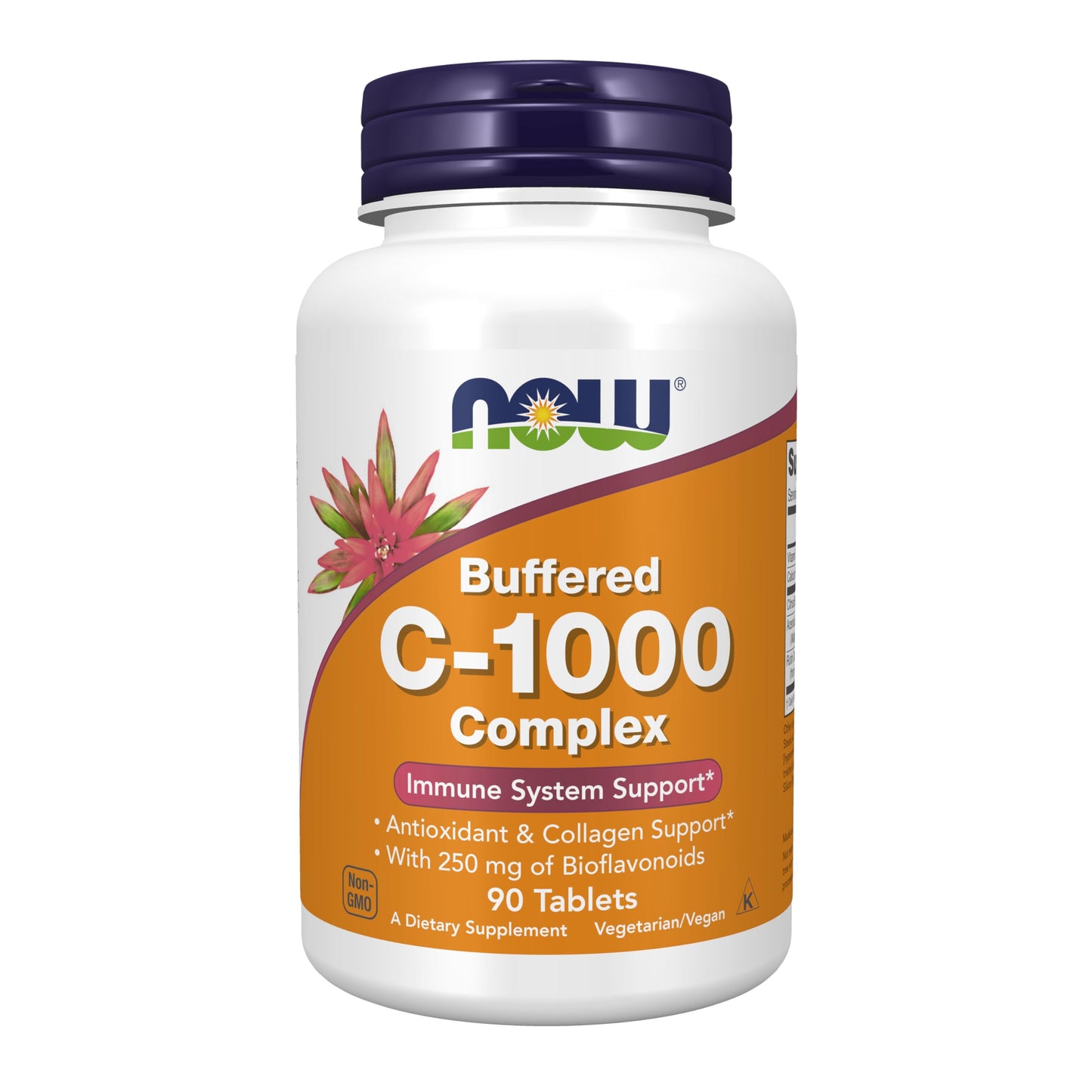 NOW Vitamin C-1000 Complex with Bioflavonoids – 90 Buffered Tablets