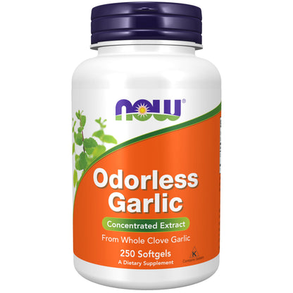 NOW Foods Odorless Garlic 250 Softgels | Concentrated Extract