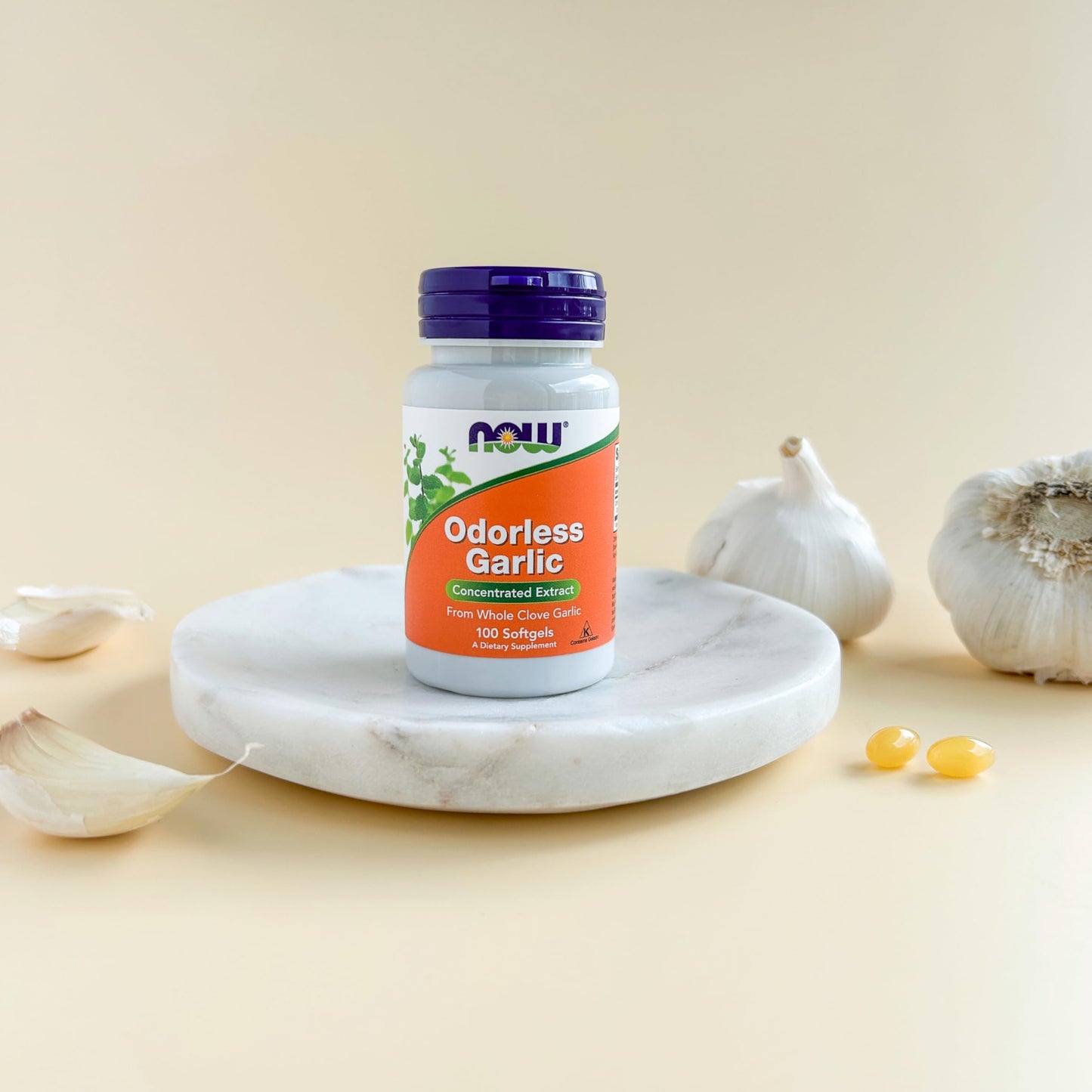 NOW Foods Odorless Garlic (Allium sativum) – Concentrated Extract, 100 Softgels