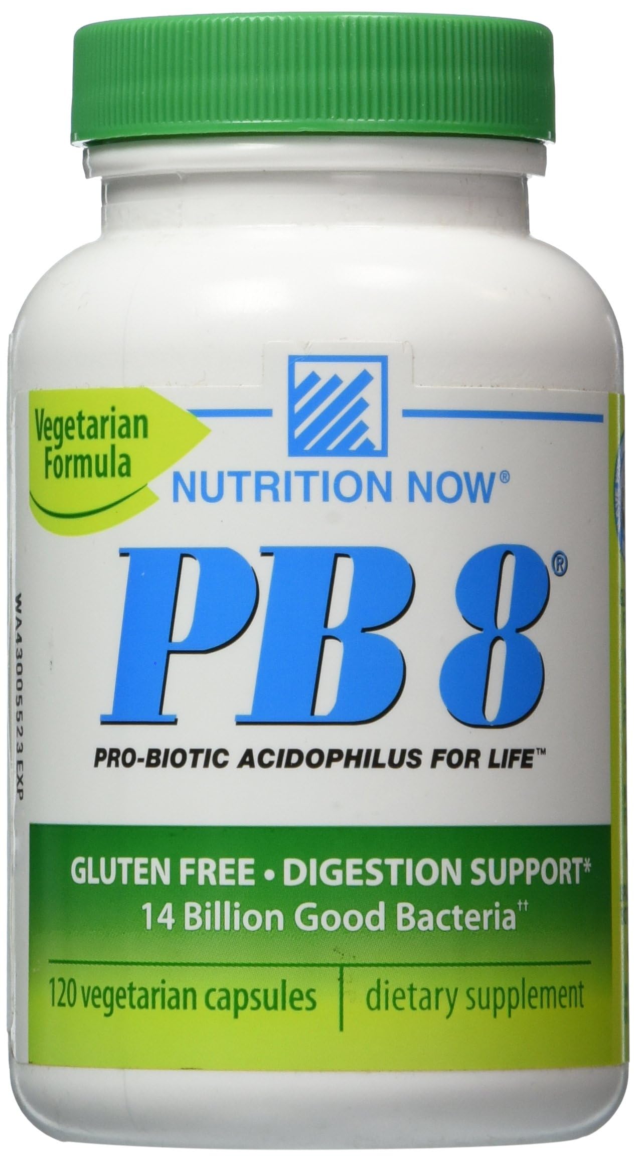 Now PB 8 Pro-Biotic Acidophilus Capsules – Vegetarian, 120-Count Bottles, 60 Servings