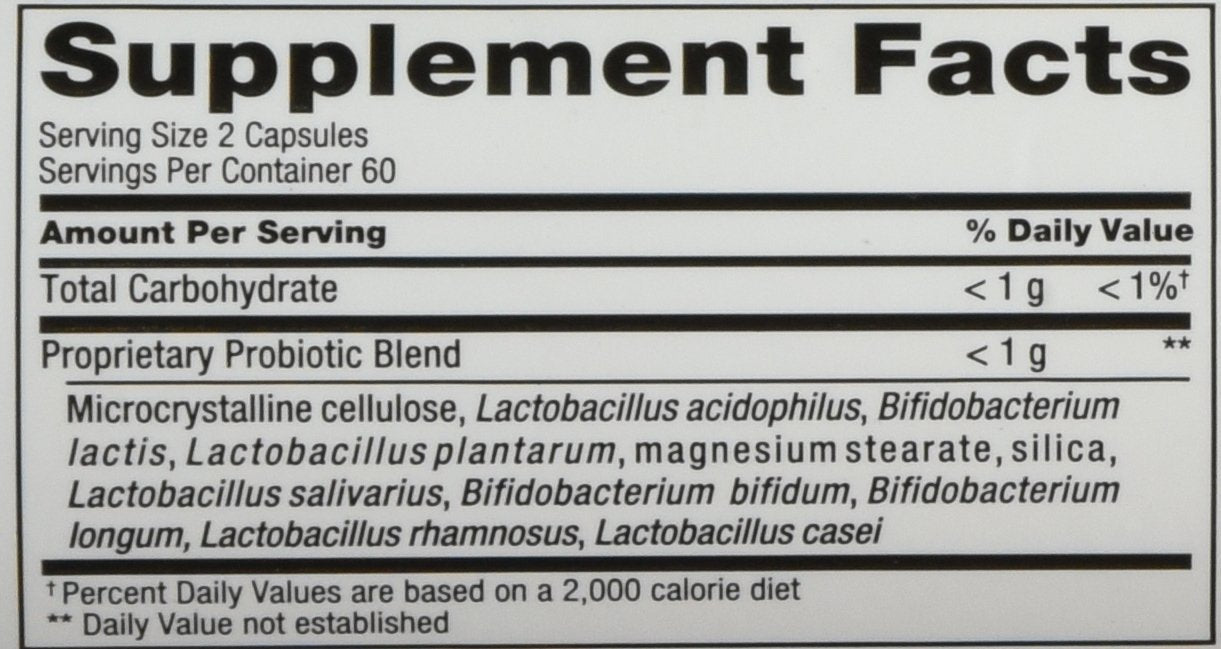 Now PB 8 Pro-Biotic Acidophilus Capsules – Vegetarian, 120-Count Bottles, 60 Servings