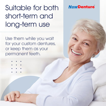 Heat and Fit NowDenture - Premium Immediate Lower Dentures, USA Made, Custom Fit