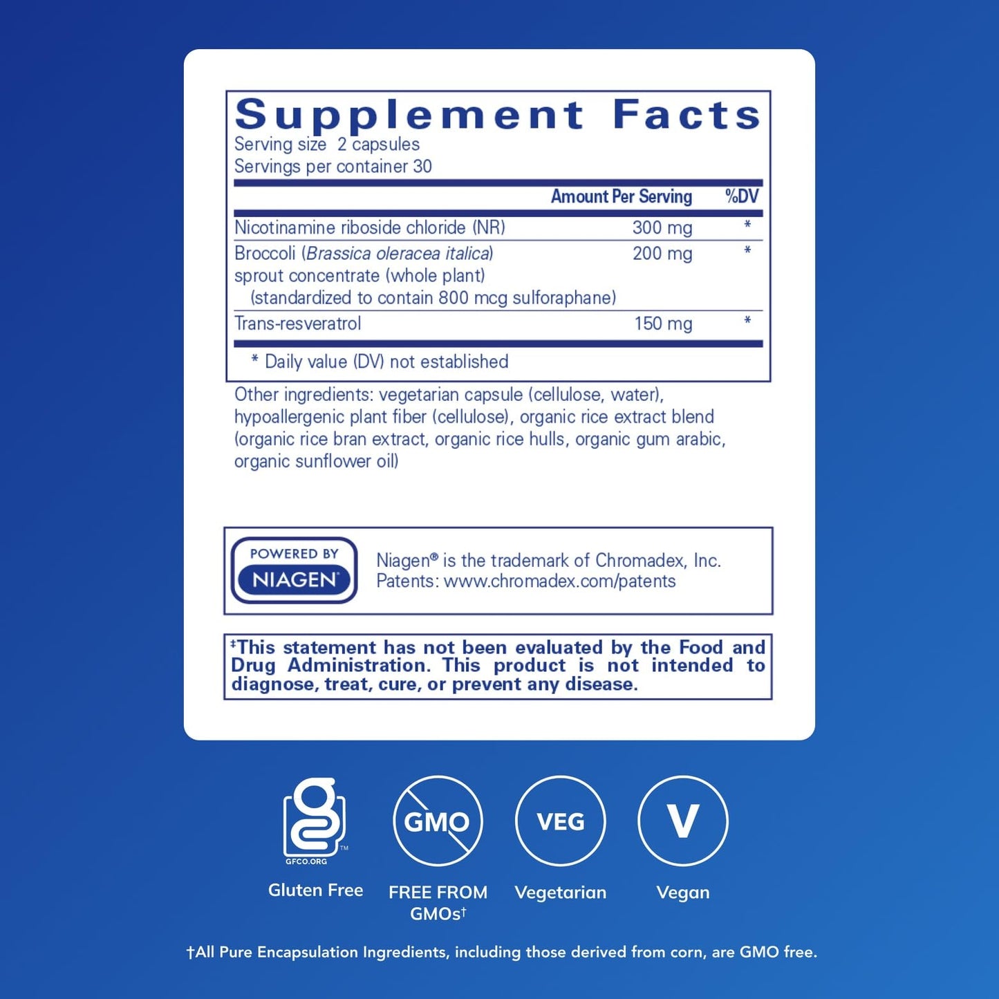 Pure Encapsulations NR Longevity NAD Supplement – NIAGEN NAD+ Replenishment, Antioxidants, Gluten Free 60 Capsules
