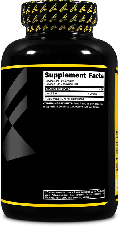 Primaforce L-Arginine 1000 mg – 300 Capsules, 150 Servings | Gluten Free, Non-GMO | Extra Strength Amino Acid