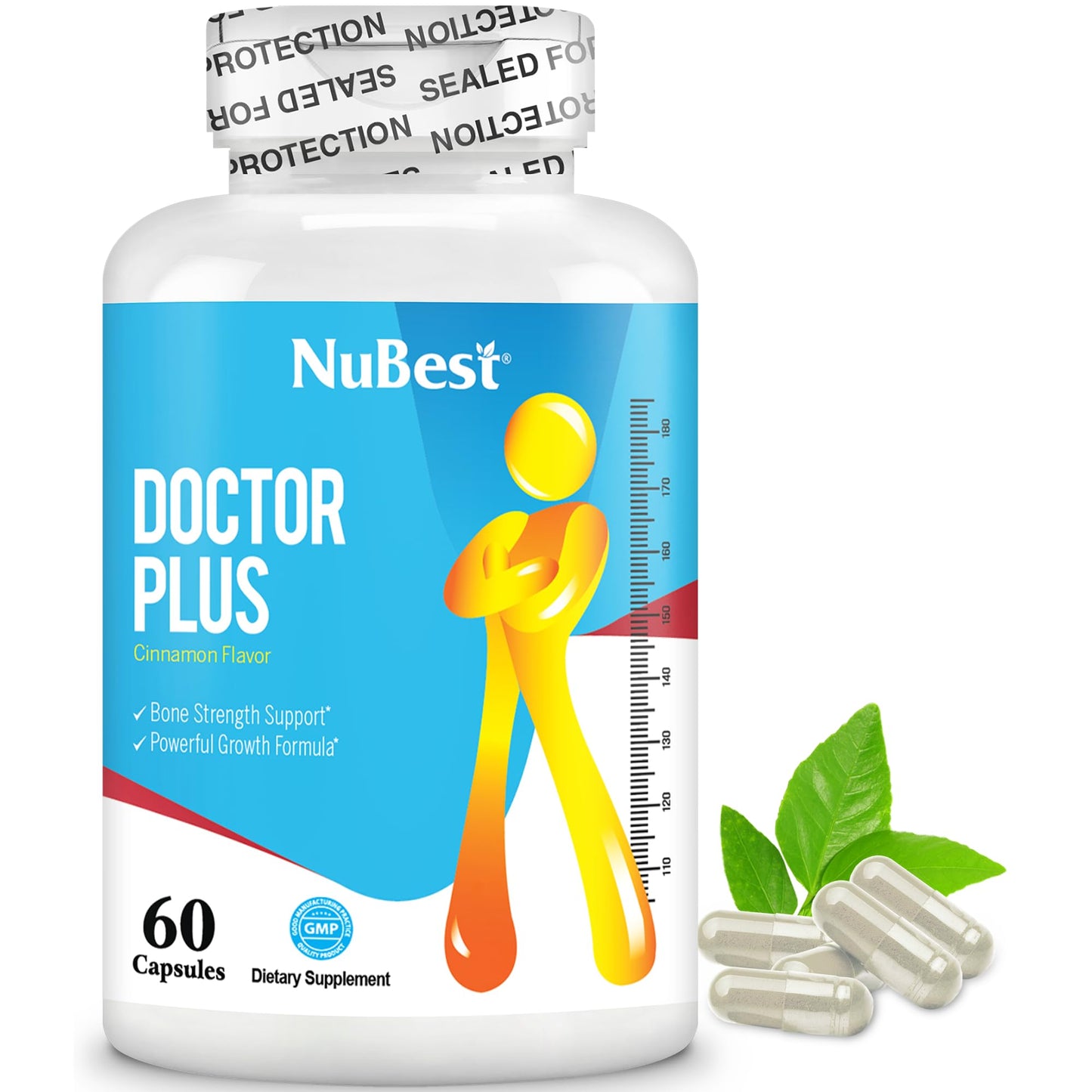NuBest Doctor Plus: Calcium, Vitamin D3, Vitamin K2 MK7 & Magnesium for Bone Strength (Age 10+) 60 Capsules