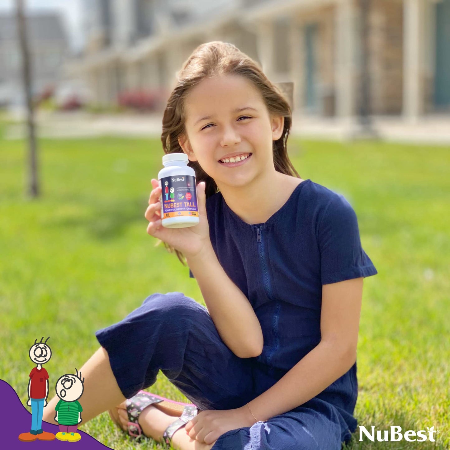 NuBest Tall: Bone Strength, Immunity & Growth for Ages 5+ | Calcium, Collagen & Herbs | 60 Capsules