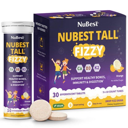NuBest Tall Fizzy - Kids Bone Health, Immunity & Digestion (Pack 3)