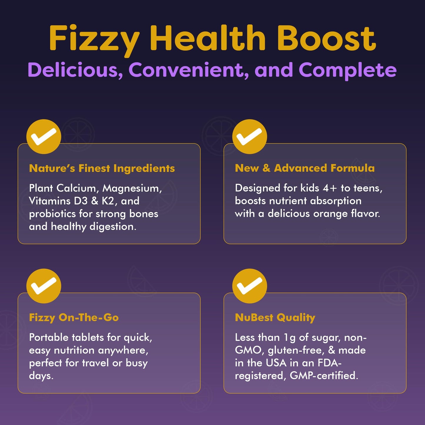 NuBest Tall Fizzy - Kids Bone Health, Immunity & Digestion (Pack 3)