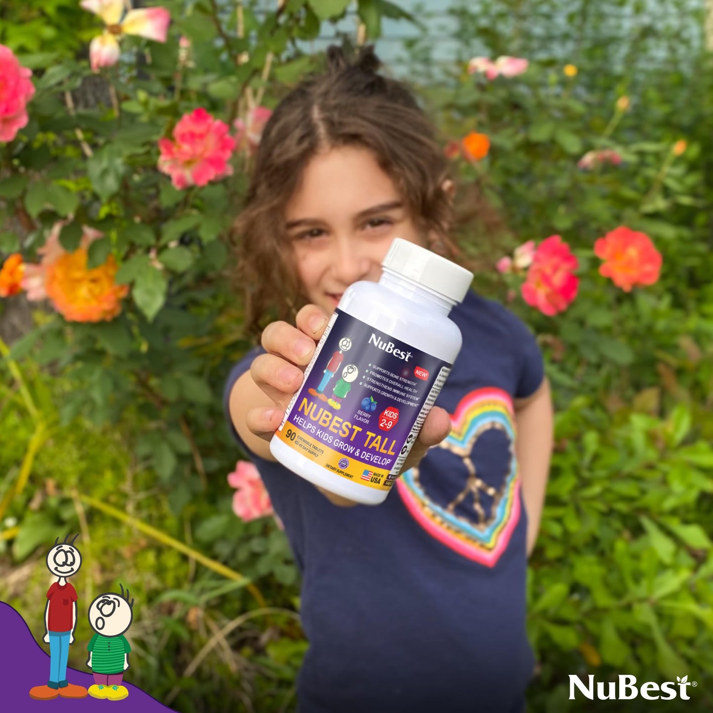 NuBest Tall Kids: Toddler & Kids Vitamins (Ages 2-9) | Bone Strength & Immunity