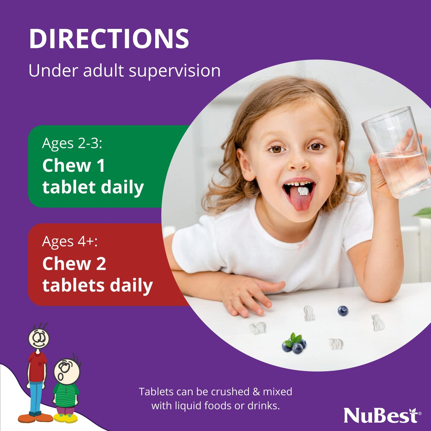 NuBest Tall Kids: Toddler & Kids Vitamins (Ages 2-9) | Bone Strength & Immunity