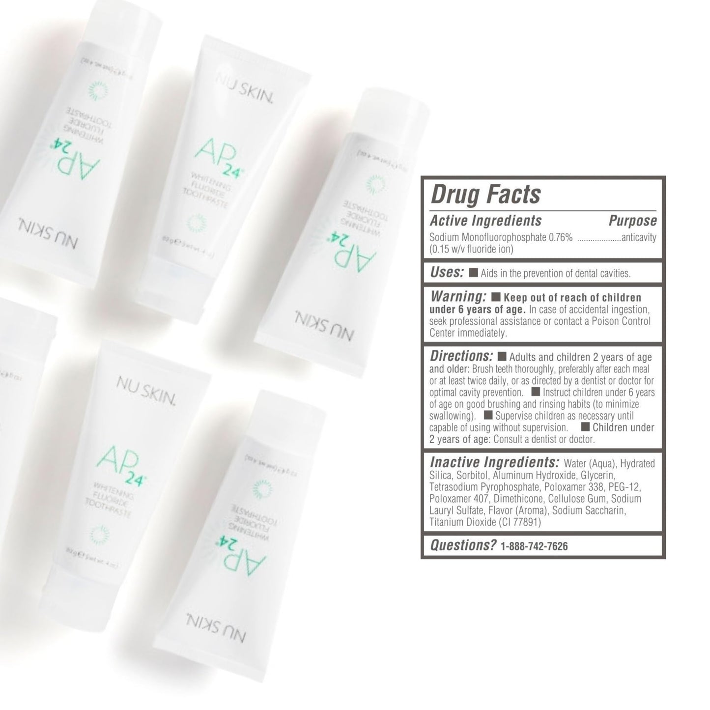 Nu Skin AP 24 Whitening Toothpaste - Vanilla Mint, 4 oz, 2 Pack | AP 24 Blend