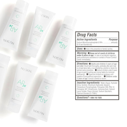 Nu Skin AP 24 Whitening Toothpaste - Vanilla Mint, 4 oz, 2 Pack | AP 24 Blend