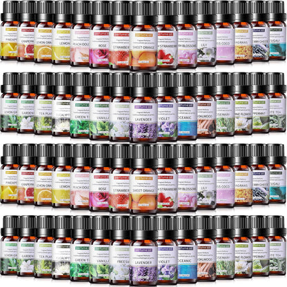 Nuanchu 108 Pcs Essential Oils Set 10ml – Diffuser Fragrance Kit (36 Scents)