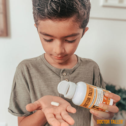 NuBest Doctor Taller Bone Strength Supports for Kids 8+ | Calcium, D3, K2, Amino Acids & Herbal Blend — 60 Vegan Capsules