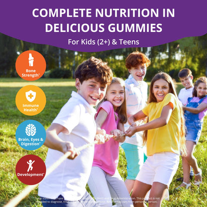 NuBest Tall Gummies for Kids & Teens | Bone Strength, Immunity, Digestive Health | 20+ Vitamins, No Added Sugar