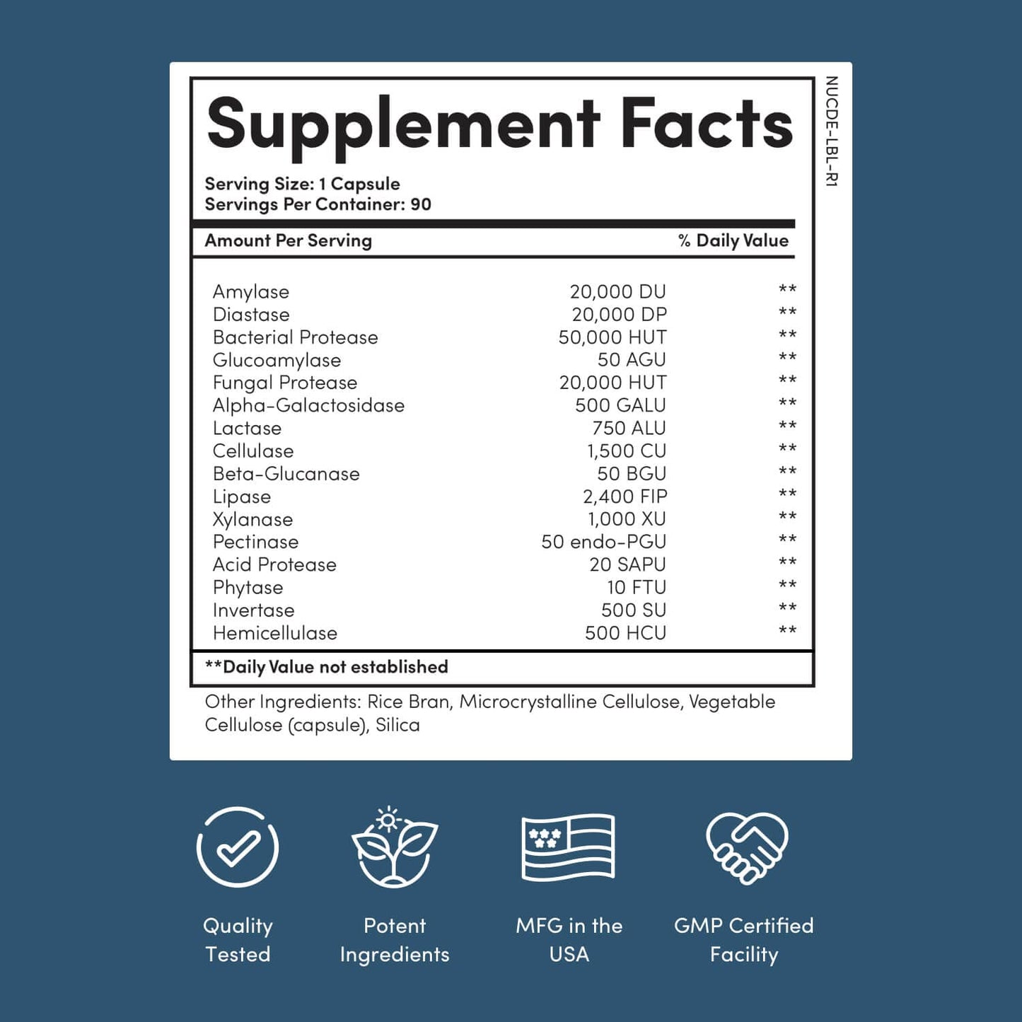 Nucific Digestive Enzyme Supplement – Supports Digestion & Nutrient Bioavailability | 90 Count