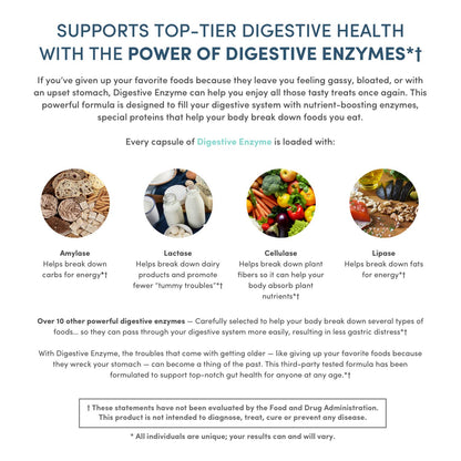 Nucific Digestive Enzyme Supplement – Supports Digestion & Nutrient Bioavailability | 90 Count
