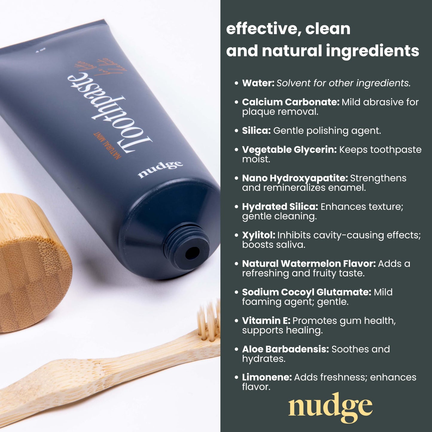 Nudge Nano Hydroxyapatite Toothpaste – Watermelon, Fluoride & SLS Free (Pack of 2)