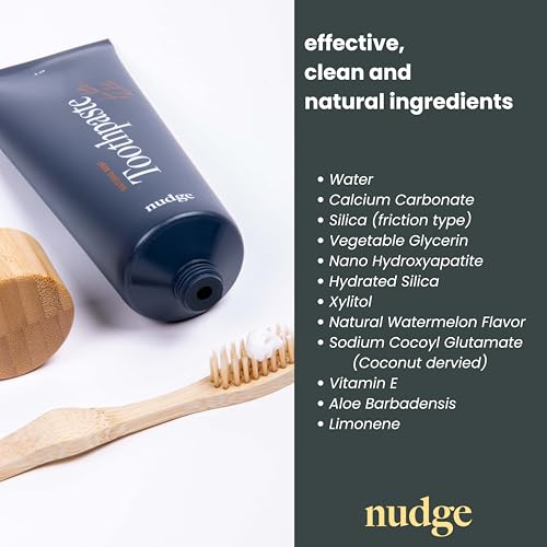 Nudge 10% Nano Hydroxyapatite Toothpaste – Watermelon Remin+ (Fluoride & SLS-Free) 4 oz