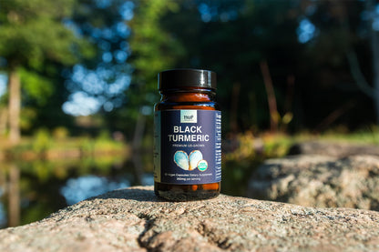 NUF Organic Black Turmeric 350mg Capsules – US Grown, Vegan, Gluten Free, Non-GMO