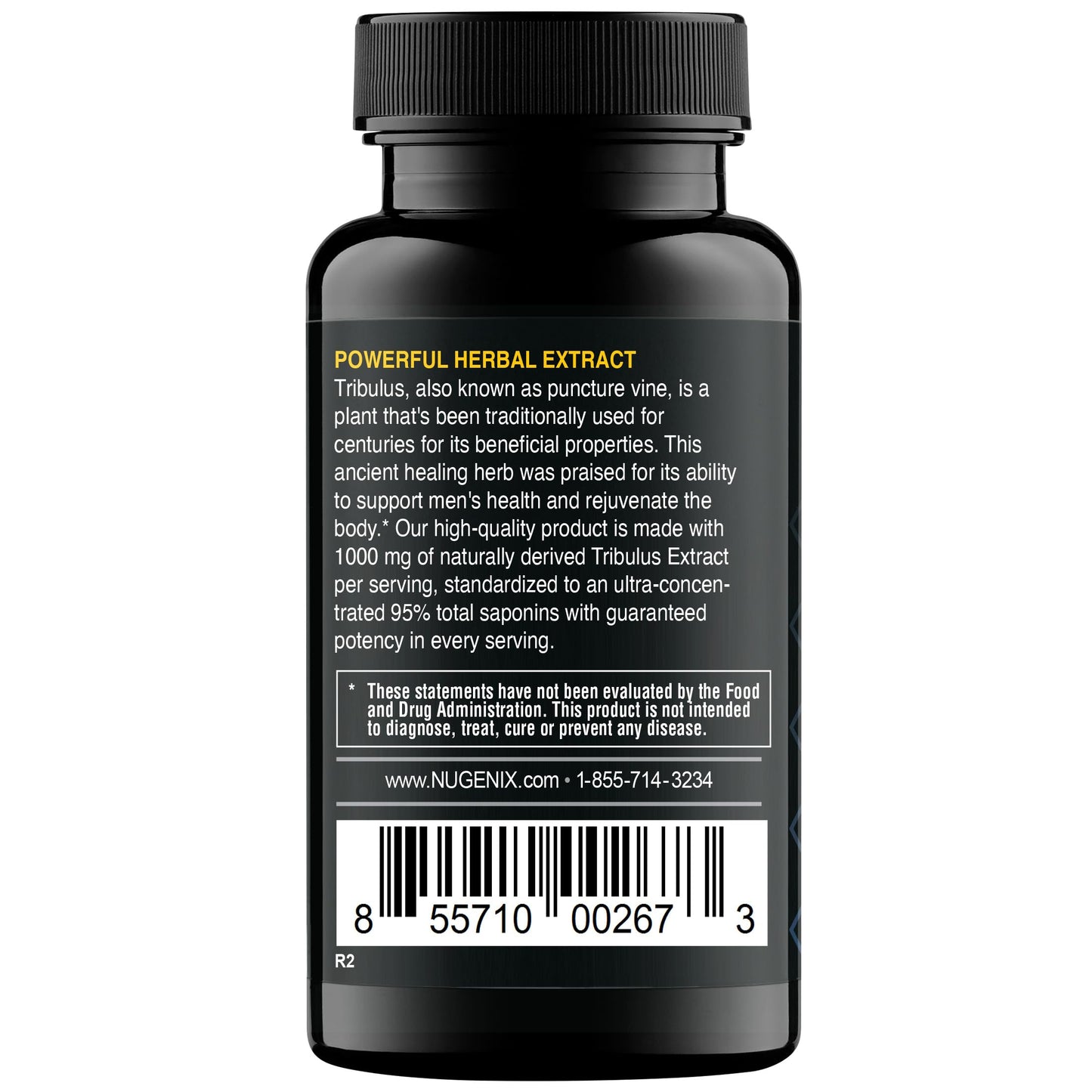 Nugenix Essentials Tribulus Terrestris for Men Extract - 95% Total Saponins, 1000mg High Potency, Extra Strength, 60 Count