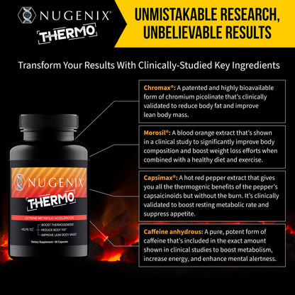 Nugenix Thermo – Advanced Thermogenic Fat Burner for Men | 60 Count