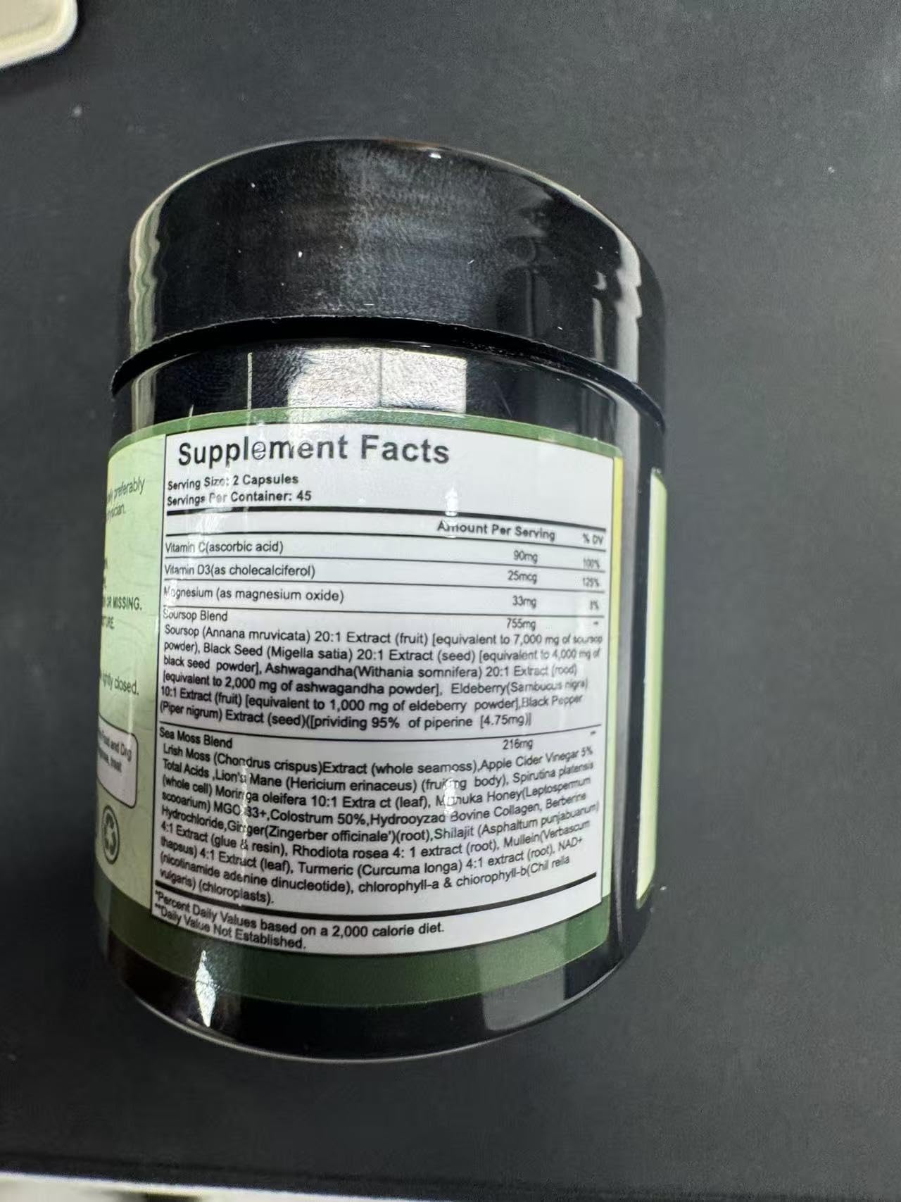 Nukupuns Soursop Capsules – 24-in-1 Formula, Non-GMO, 90 Vegan Caps