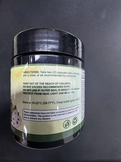 Nukupuns Soursop Capsules – 24-in-1 Formula, Non-GMO, 90 Vegan Caps