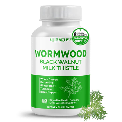 NURAFUSE Wormwood, Cloves & Milk Thistle – Liver & Digestive Support
