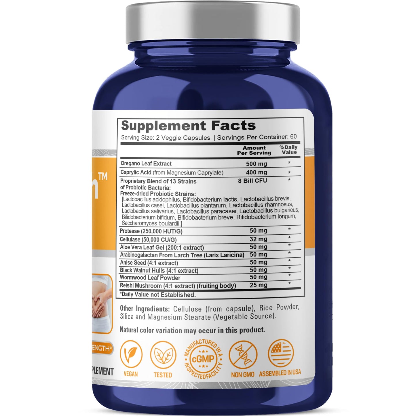 NusaPure CandiHealth Complex (Non-GMO, Vegan) 120 Veggie Capsules