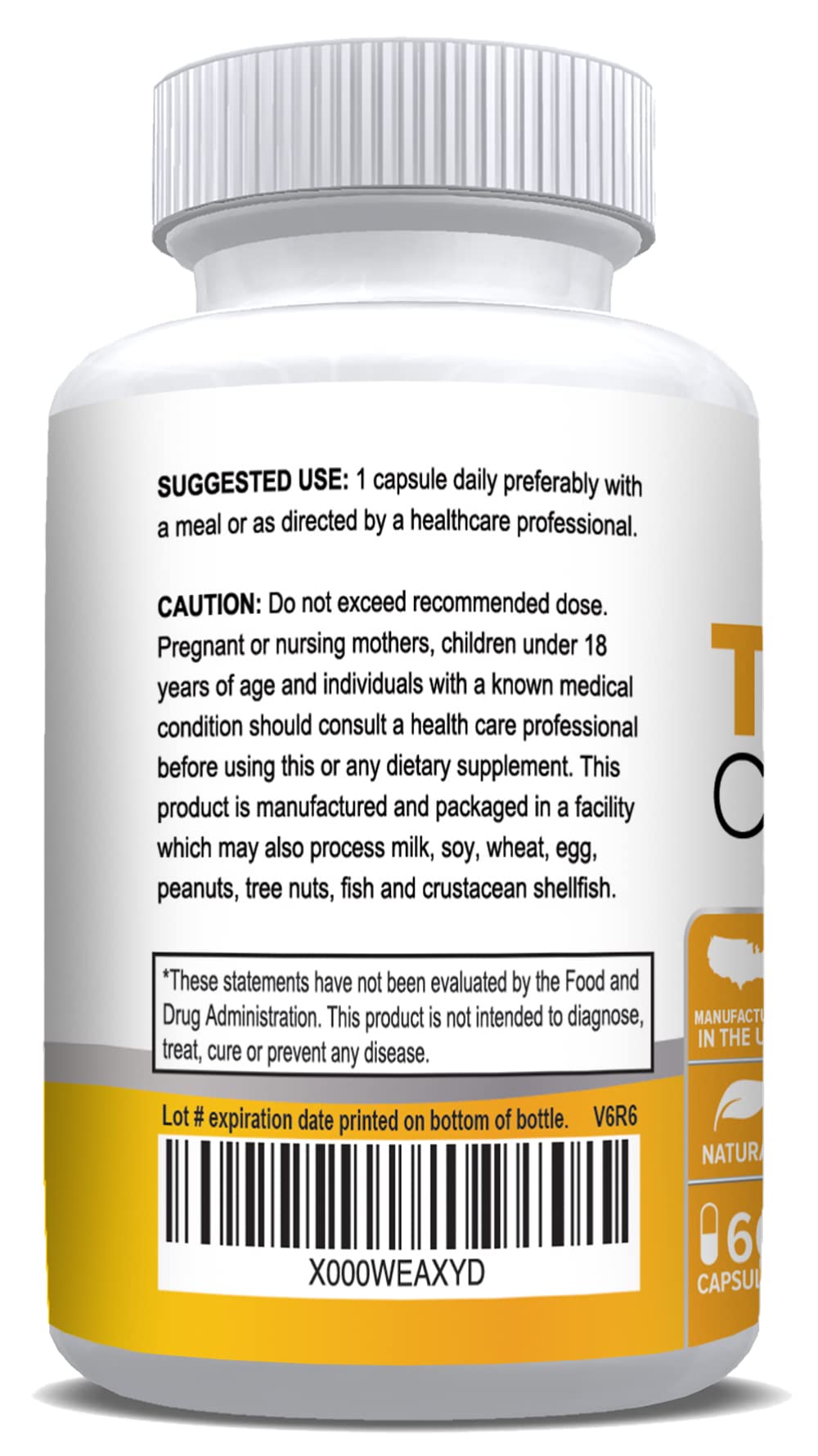 NusaPure Turmeric Curcumin 600 mg - 60 Capsules | 95% Curcuminoids