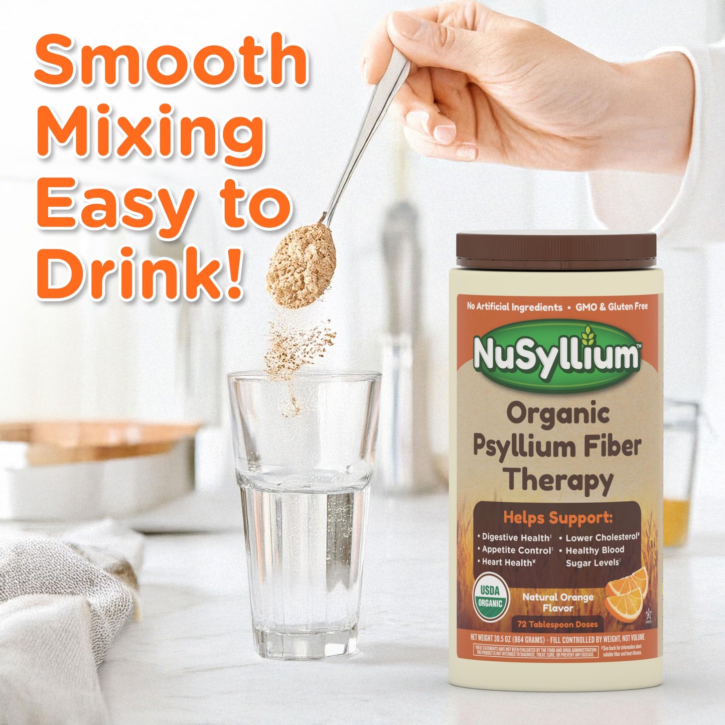 NuSyllium Ultra Psyllium Husk Powder Organic 10.7 oz – Sugar Free Keto Fiber