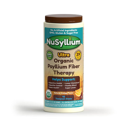 NuSyllium Ultra Psyllium Husk Powder Organic 10.7 oz – Sugar Free Keto Fiber