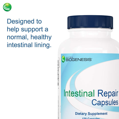 Nutra Biogenesis Intestinal Repair Capsules - Gut Health Supplement with Sodium Butyrate | 120 Capsules